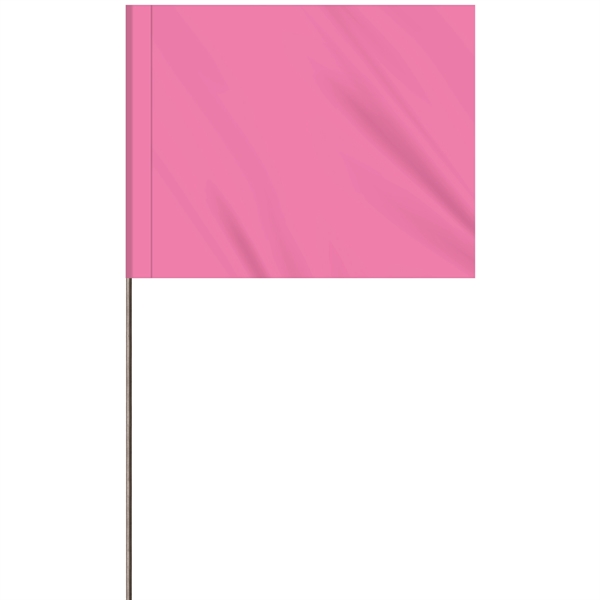 1-Color 4 x 5" Custom Marking Vinyl Flag with 24" Wire... from ASI 80228 Quinn