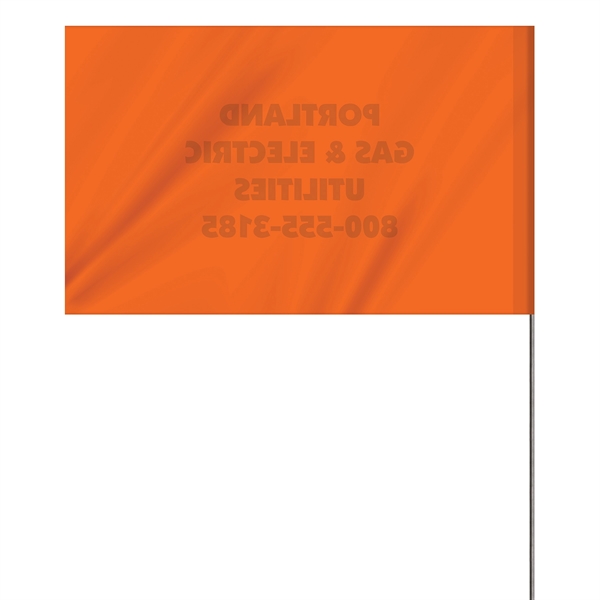 1-Color 5 x 8" Custom Marking Vinyl Flag with 30" Wire... from ASI 80228 Quinn