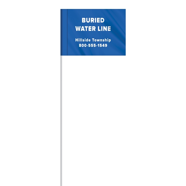 1-Color 2.5 x 3.5" Custom Marking Flag w/11.5" Plastic Staff... from ASI 80228 Quinn