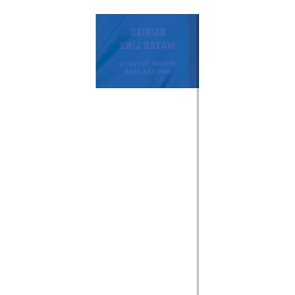 1-Color 2.5 x 3.5" Custom Marking Flag w/11.5" Plastic Staff... from ASI 80228 Quinn