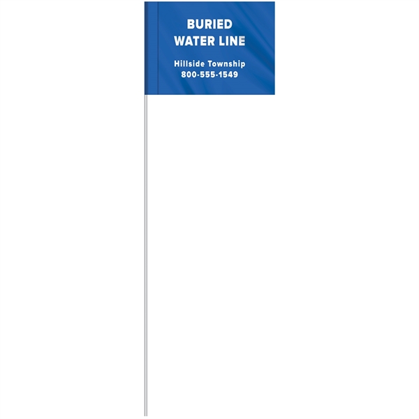 1-Color 2.5 x 3.5" Custom Marking Flag w/11.5" Plastic Staff... from ASI 80228 Quinn