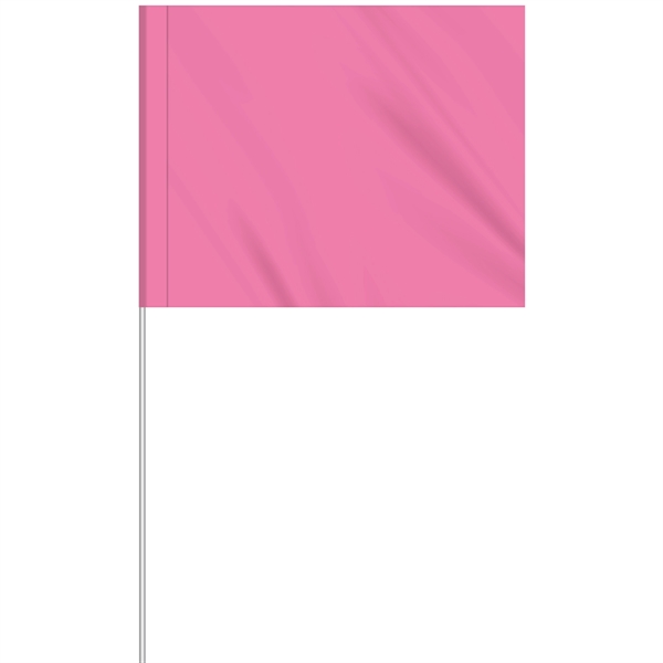 1-Color 4" x 5" Custom Marking Flag w/ 18" Plastic Staff... from ASI 80228 Quinn