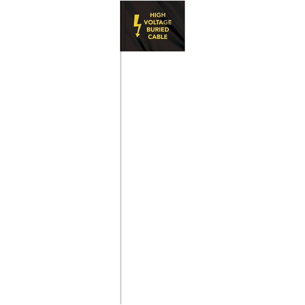 1-Color 4" x 5" Custom Marking Flag w/ 24" Plastic Staff... from ASI 80228 Quinn