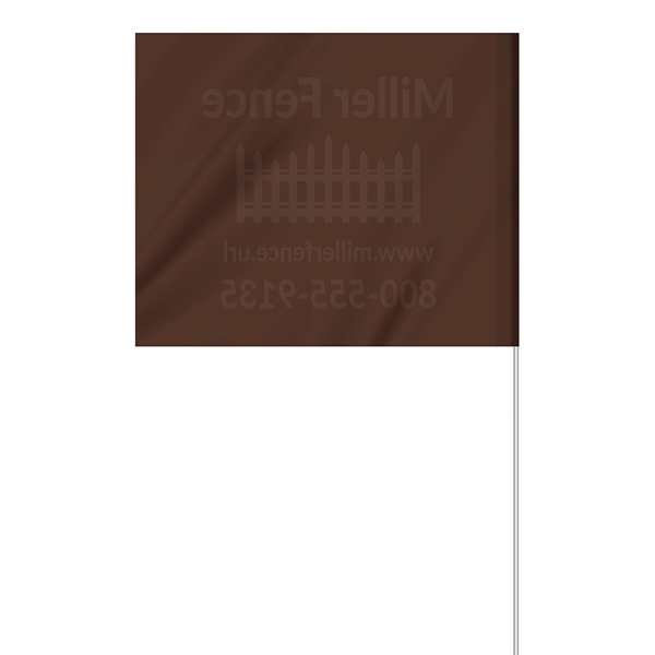 1-Color 5" x 6" Custom Marking Flag w/ 27" Plastic Staff... from ASI 80228 Quinn