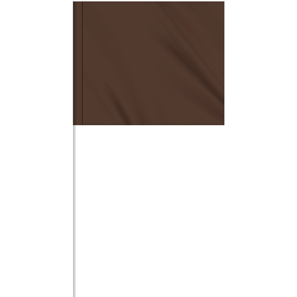 1-Color 5" x 6" Custom Marking Flag w/ 27" Plastic Staff... from ASI 80228 Quinn