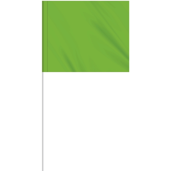 1-Color 5" x 6" Custom Marking Flag w/ 27" Plastic Staff... from ASI 80228 Quinn