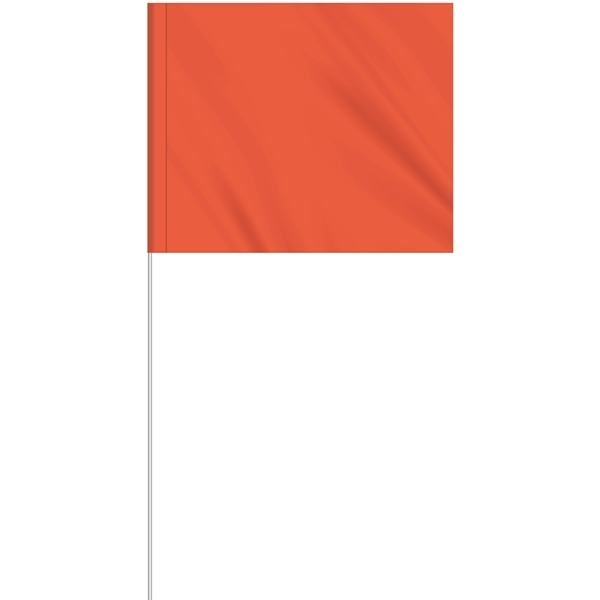 1-Color 5" x 6" Custom Marking Flag w/ 27" Plastic Staff... from ASI 80228 Quinn