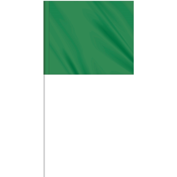 1-Color 5" x 6" Custom Marking Flag w/ 27" Plastic Staff... from ASI 80228 Quinn