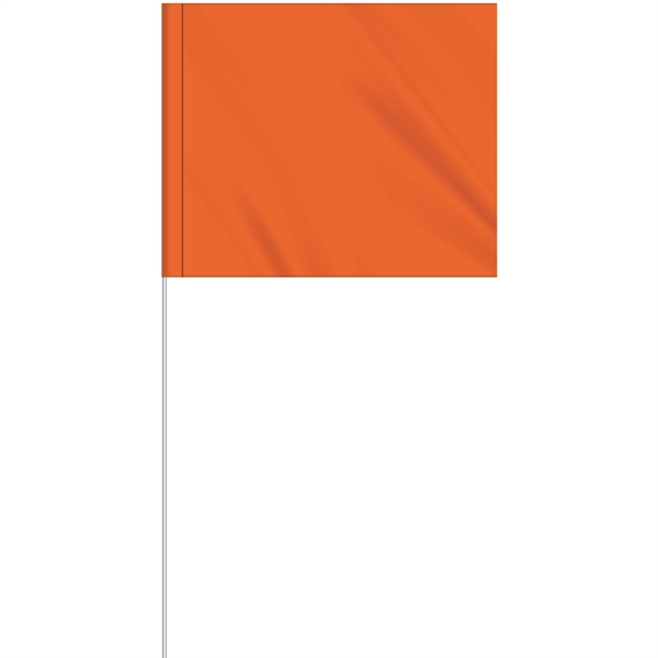 1-Color 5" x 6" Custom Marking Flag w/ 27" Plastic Staff... from ASI 80228 Quinn