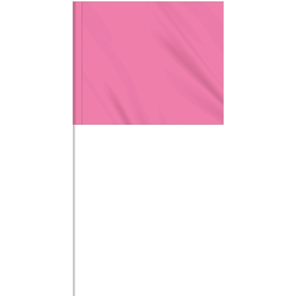 1-Color 5" x 6" Custom Marking Flag w/ 27" Plastic Staff... from ASI 80228 Quinn