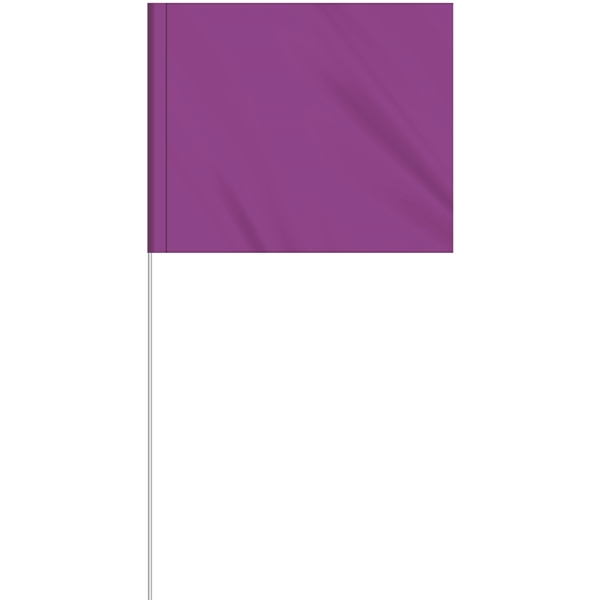 1-Color 5" x 6" Custom Marking Flag w/ 27" Plastic Staff... from ASI 80228 Quinn