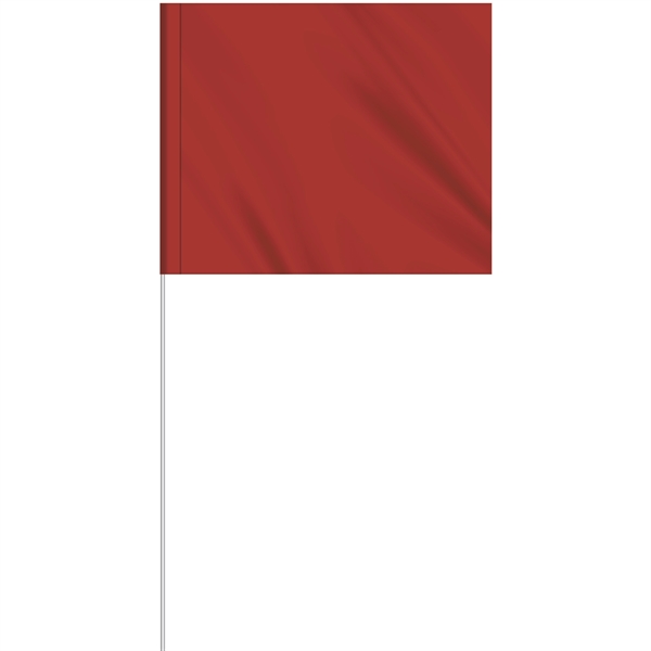 1-Color 5" x 6" Custom Marking Flag w/ 27" Plastic Staff... from ASI 80228 Quinn