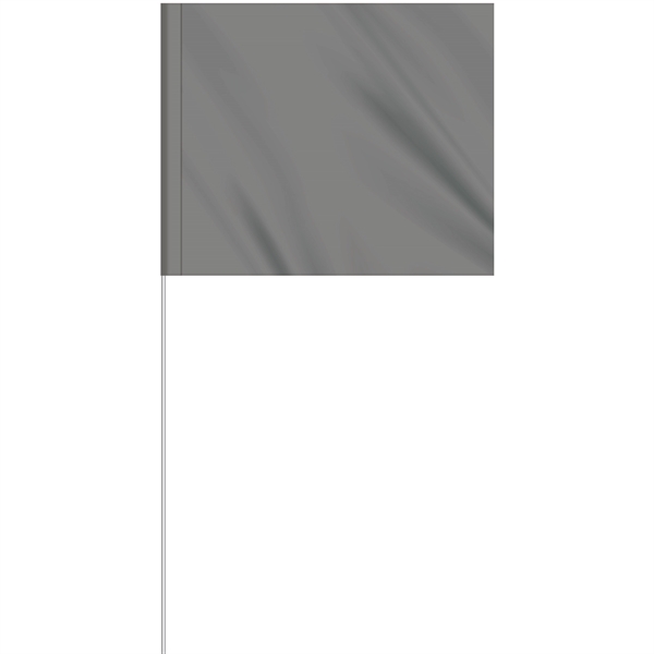 1-Color 5" x 6" Custom Marking Flag w/ 27" Plastic Staff... from ASI 80228 Quinn