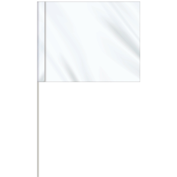 1-Color 4" x 5" Custom Marking Flag w/ 18" Fiberglass Staff... from ASI 80228 Quinn