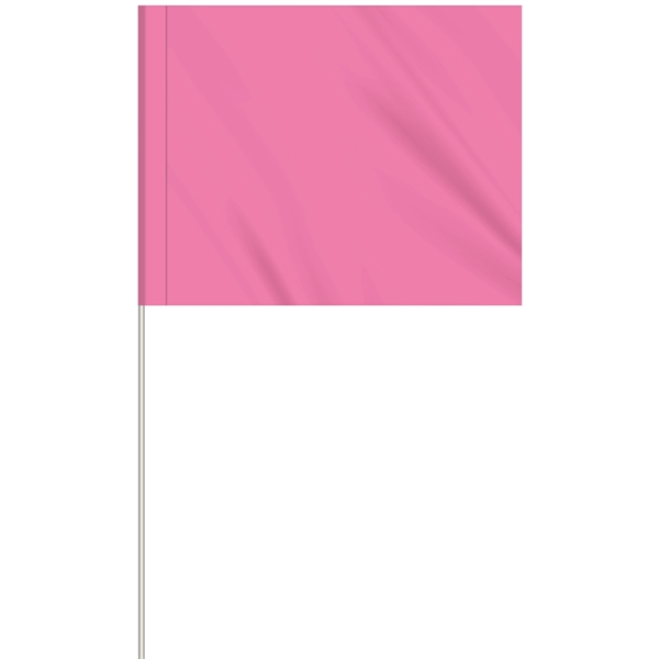 1-Color 4" x 5" Custom Marking Flag w/ 18" Fiberglass Staff... from ASI 80228 Quinn