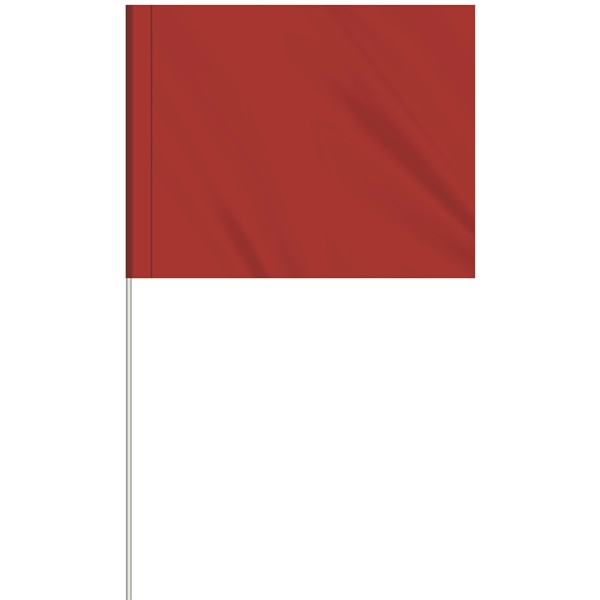 1-Color 4" x 5" Custom Marking Flag w/ 18" Fiberglass Staff... from ASI 80228 Quinn