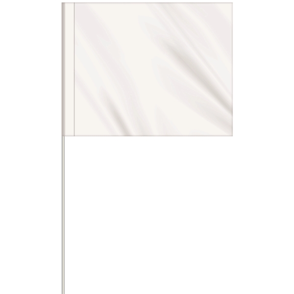 1-Color 4" x 5" Custom Marking Flag w/ 18" Fiberglass Staff... from ASI 80228 Quinn