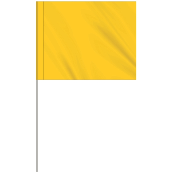 1-Color 4" x 5" Custom Marking Flag w/ 18" Fiberglass Staff... from ASI 80228 Quinn