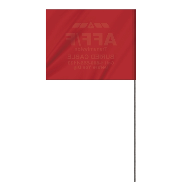 1-Color 4" x 5" Custom High Gloss Polyethylene Marking Flag w/... from ASI 80228 Quinn