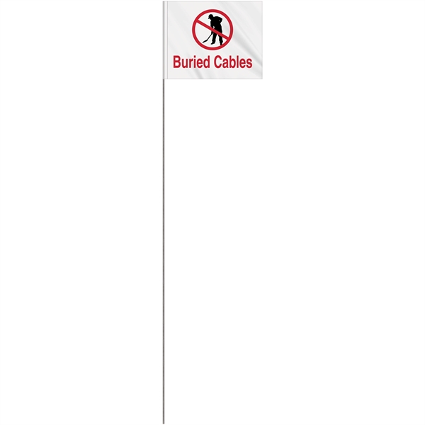 2-Color 4" x 5" Custom High Gloss Polyethylene Marking Flag w/... from ASI 80228 Quinn