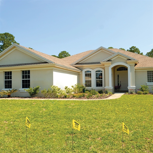 1-Color 4" x 5" Custom High Gloss Polyethylene Marking Flag w/... from ASI 80228 Quinn