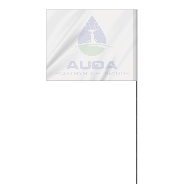 2-Color 4" x 5" Custom High Gloss Polyethylene Marking Flag w/... from ASI 80228 Quinn