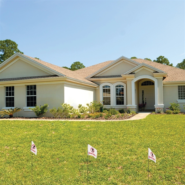 2-Color 4" x 5" Custom High Gloss Polyethylene Marking Flag w/... from ASI 80228 Quinn