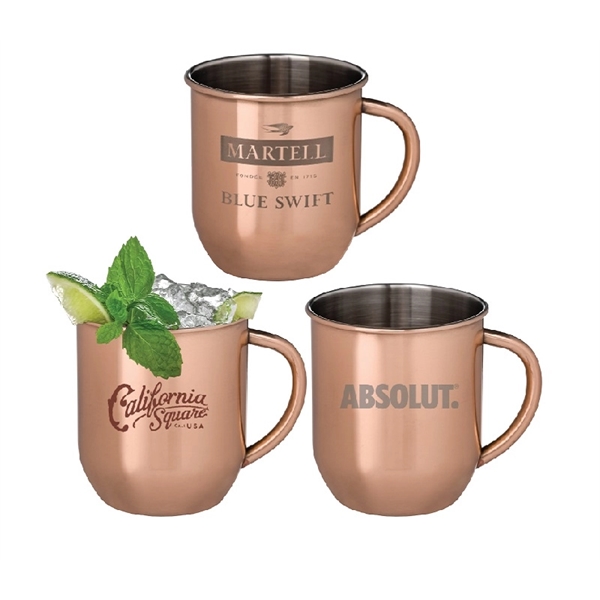 Copper plated stainless steel mule mug, 17 oz. plus free 1... from ASI 37218 Athena Promo (tm)