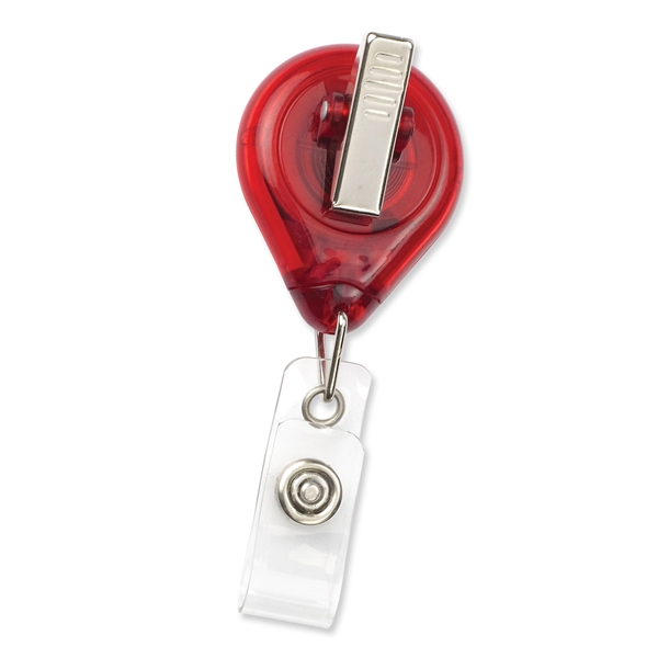 Translucent plastic custom badge reel with an extra large imprint area... from ASI 79898 Promovision / PROMOVISION