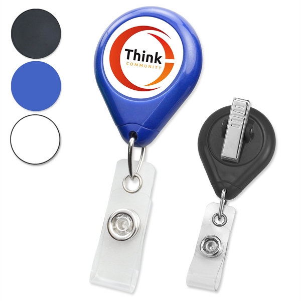 Top quality plastic badge reel features an extra large imprint area... from ASI 79898 Promovision / PROMOVISION