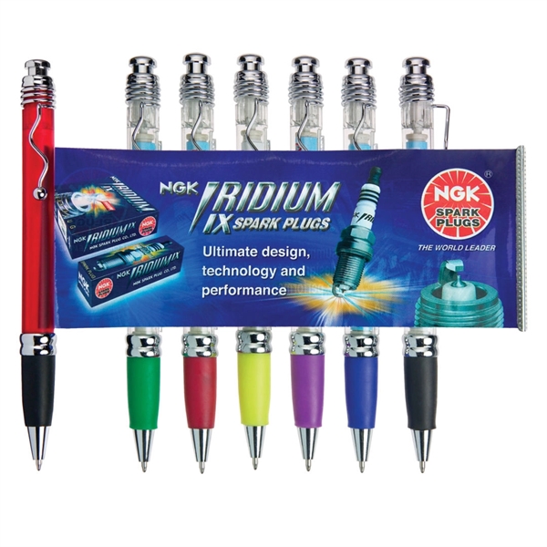 Combination ballpoint pen and pullout, full-color ad sheet.... from ASI 84592 St Regis Group / St Regis Crystal