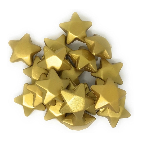 Star shaped stress reliever ball with 1c1p sticker imprint... from ASI 37218 Athena Promo (tm)