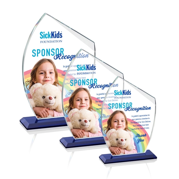 This curved award features a straight slant along the top. Mounted... from ASI 84592 St Regis Group / St Regis