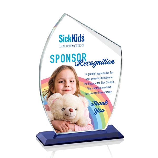 This curved award features a straight slant along the top. Mounted... from ASI 84592 St Regis Group / St Regis