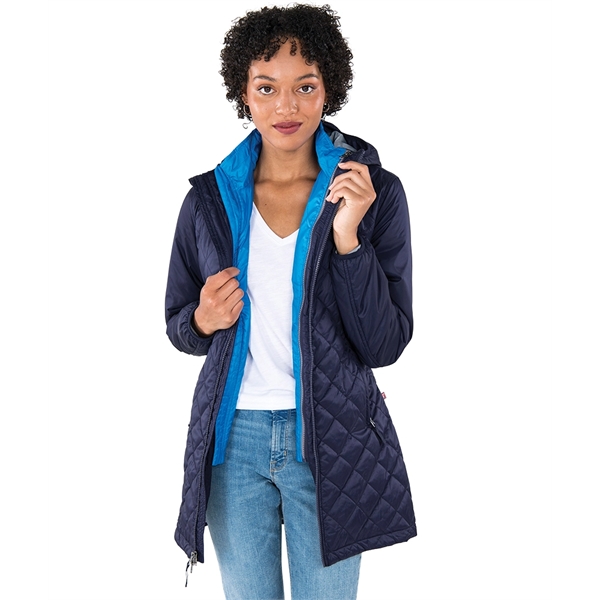 Sustainability meets style with this fashionable full-zip, A-line jacket made from... from ASI 44620 Charles River Apparel
