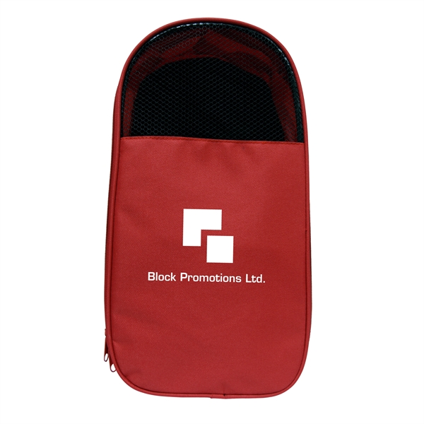 Inside Zipper Pouch, Web Carry Handle, Golf Shoe Holder, Oblong, Textured... from ASI 63698 Justin Case®