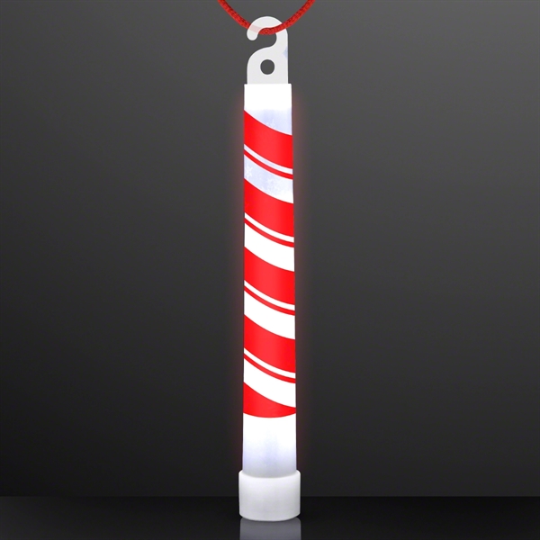 6 inch Candy Cane Glow Sticks; Blank... from ASI 34194 ALightPromos / Alight Promotional Products