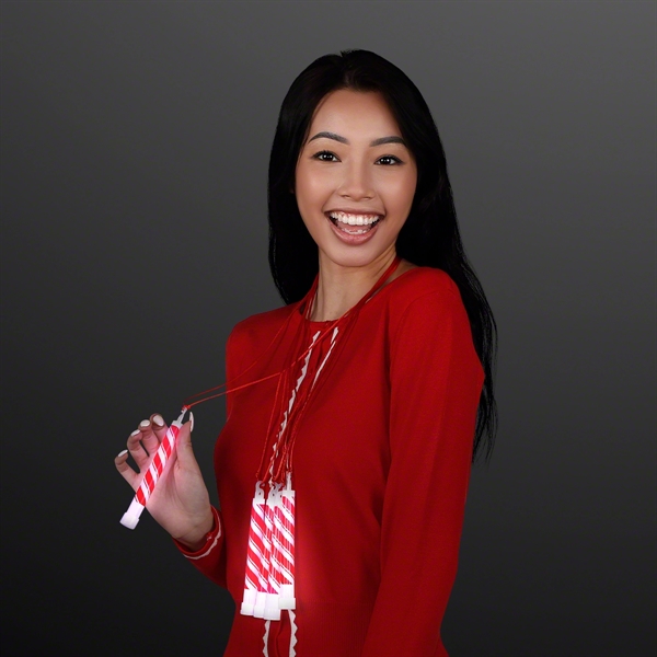 6 inch Candy Cane Glow Sticks; Blank... from ASI 34194 ALightPromos / Alight Promotional Products