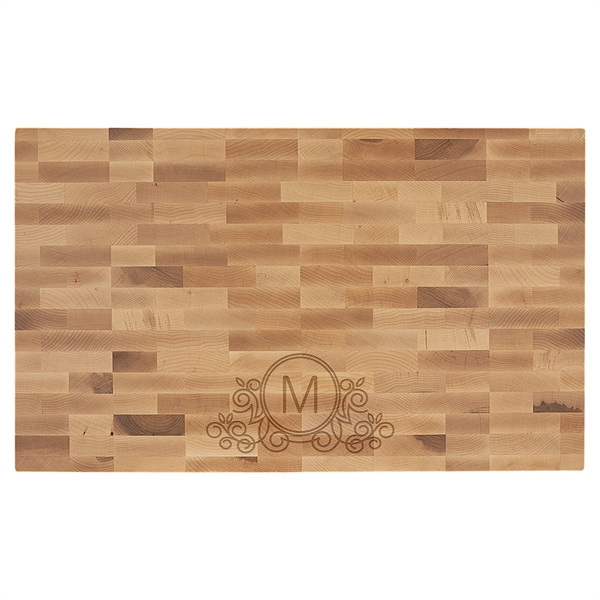 Rectangle Maple Butcherblock Cutting Board 22" x 13" x 1 1/2"... from ASI 72657 Active Life Promo / Apres Ski Ingrain Promo