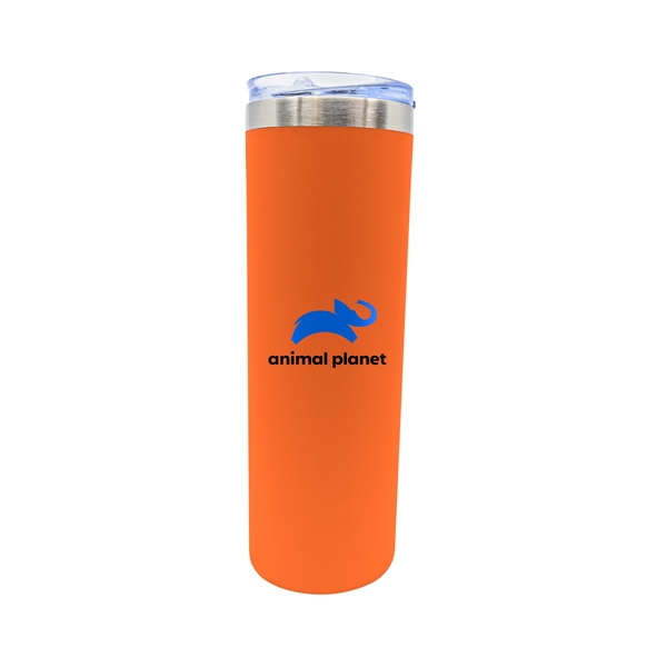 22 oz. rubberized stainless steel slim tumbler with slide open lid... from ASI 90807 Tekweld
