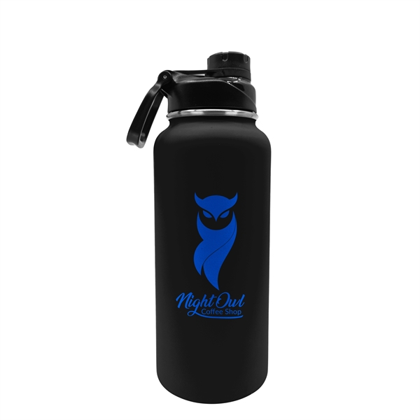 32.5 oz. rubberized stainless steel bottle with double wall construction.... from ASI 90807 Tekweld
