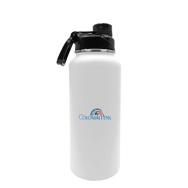 32.5 oz. rubberized stainless steel bottle with double wall construction.... from ASI 90807 Tekweld