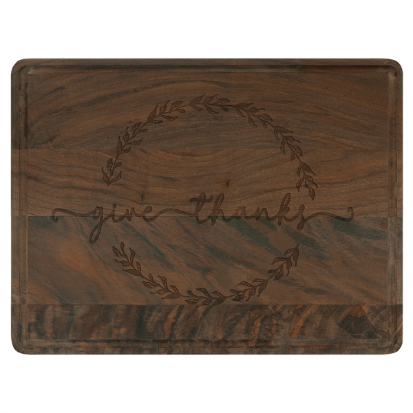 Walnut Cutting Board with Drip Ring all around the top to... from ASI 72657 Active Life Promo / Apres Ski Ingrain Promo