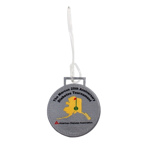 3 1/2" embroidered luggage tag in up to seven thread colors... from ASI 52263 EMT / EMT