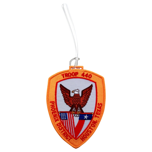 3 1/2" embroidered luggage tag in up to seven thread colors... from ASI 52263 EMT / EMT