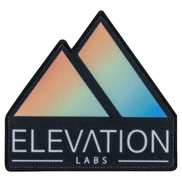 Satin polyester custom patches in assorted shapes and sizes with merrowed... from ASI 52263 EMT / EMT