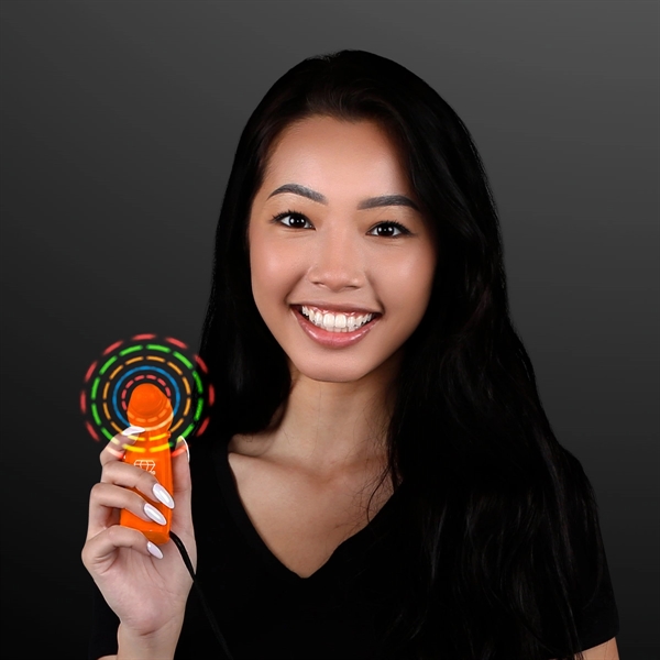 Blank or imprinted. Light Up Promotional Mini Fans Flash 36 Light... from ASI 34194 ALightPromos / Alight Promotional Products