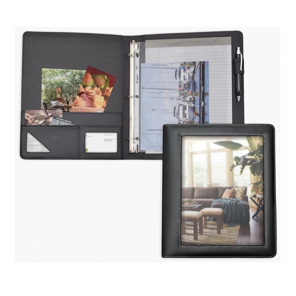 Letter sized 3 ring binder padfolio features a non-glare frosted front... from ASI 34800 Alstar Creations / Alstar Line