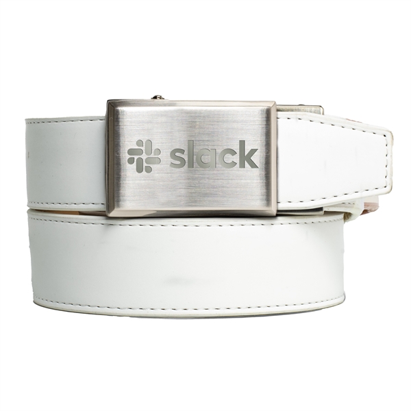 Golf belt with a buckle and 2-sided ball marker.... from ASI 57653 Gold Bond