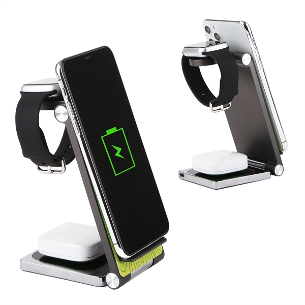 3-in-1 wireless charger for most wireless charged products... from ASI 61966 HPG / HandStands HPG Gold